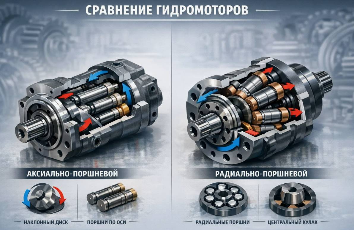Виды гидромоторов